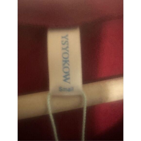 Womens red size small twist tunic Short Sleeve T Shirts Casual Summer Tops Loose - Picture 7 of 8